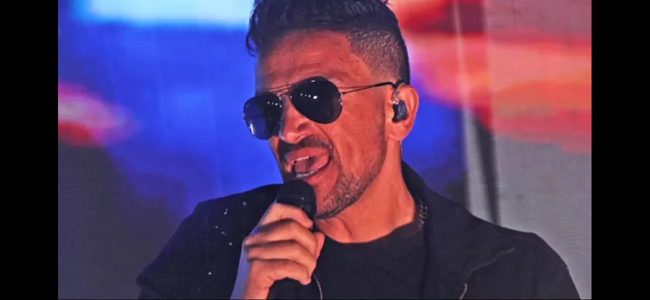 Peter Andre was taken off stage after getting too excited while reminiscing about his 90s fame.