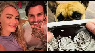 Laura Woods and Adam Collard share the news of their first baby on the way.