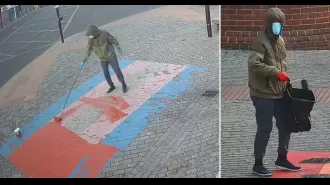 Someone has vandalized painted Pride flags for the third time in less than a month.