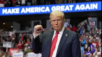 Trump responds to Biden's decision to withdraw from the presidential race in the US.