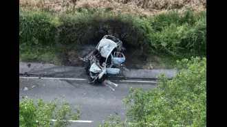 Six people, including two young girls, died in a collision between a car and a motorbike in West Yorkshire.
