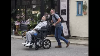 The emotional finale of Paul's time on Coronation Street was finally shown on his last day.