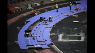 Olympics track painted purple for Paris 2024: here's why.
