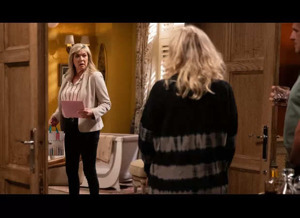 Kim Tate is furious and shocked as she uncovers a shocking truth.