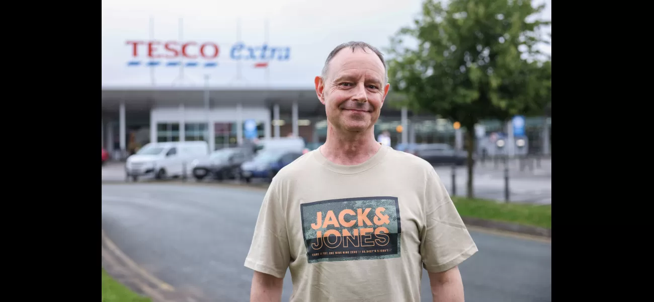 A man searches for his helpful Tesco employee.