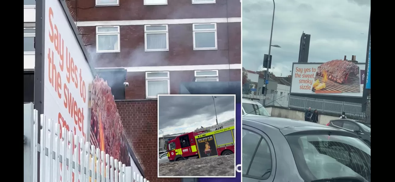 Sainsbury's criticized for placing smoking billboard near Grenfell Tower.