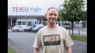 A man searches for his helpful Tesco employee.