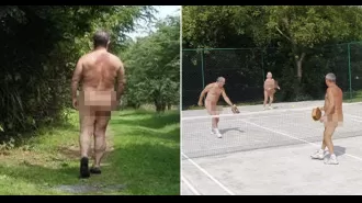 People are stripping down to participate in the nude Olympics.
