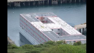 Tory government to shut down Bibby Stockholm barge housing asylum seekers soon.