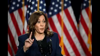 Kamala Harris calls out Trump's behavior in her first campaign rally.