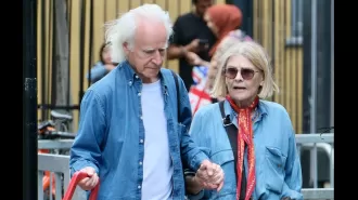84-year-old Hollywood icon spotted with husband after eight-year absence.