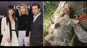 Hailey Bieber says she's not very close to her family and is expecting her first child.