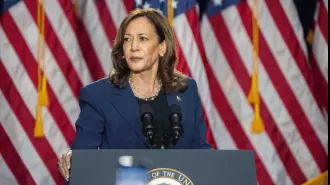 New poll shows Harris ahead of Trump by a narrow margin.