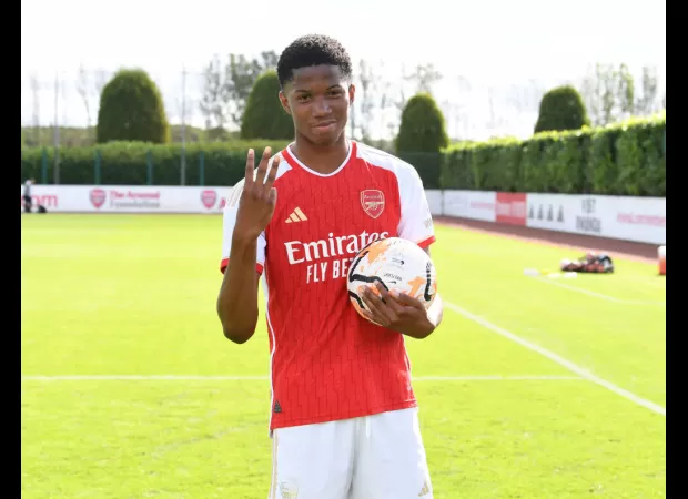 Arsenal confirms highly talented young player is departing and Manchester United is optimistic about reaching an agreement.