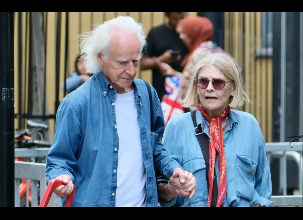 84-year-old Hollywood icon spotted with husband after eight-year absence.