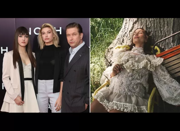 Hailey Bieber says she's not very close to her family and is expecting her first child.