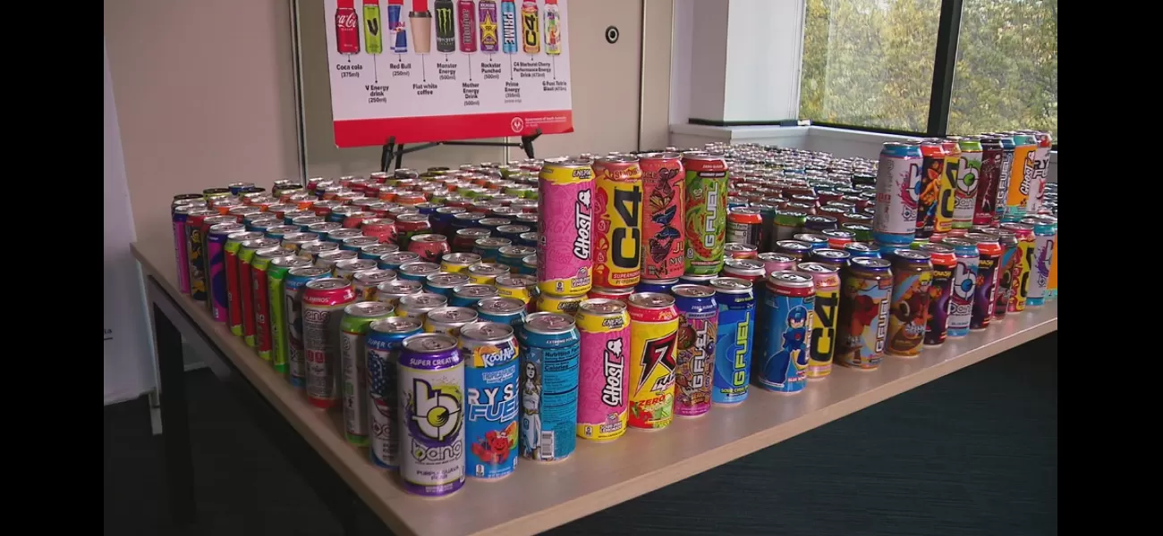 Amount of energy drinks confiscated is equal to nine cans of Coca-Cola.