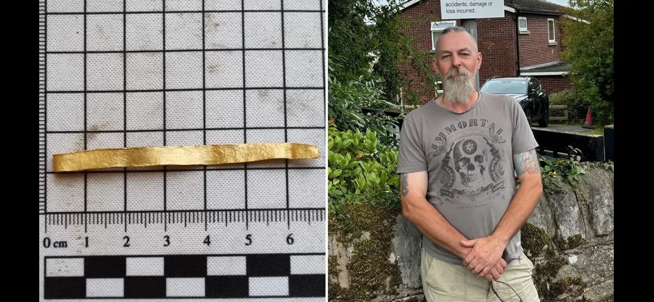 A man nearly discarded ancient gold piece he discovered on the ground, dating back 3,500 years.