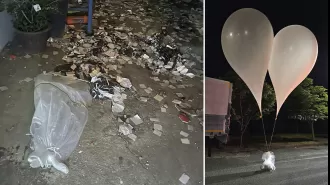 North Korea is sending balloons with garbage across the border into South Korea once more.