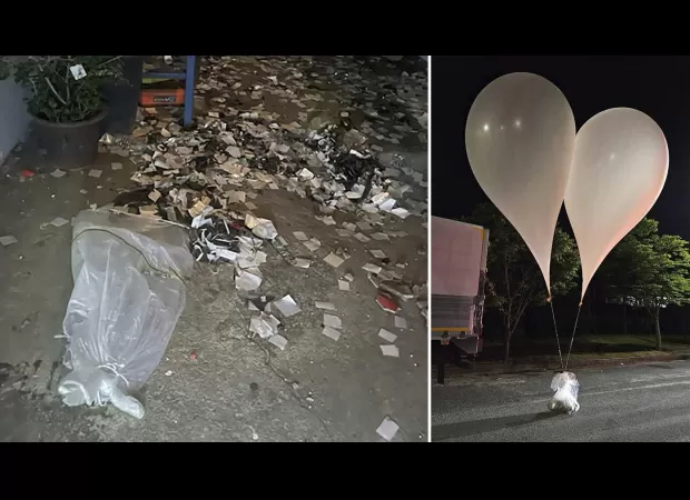 North Korea is sending balloons with garbage across the border into South Korea once more.