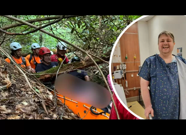 A hiker survives two weeks without food and water despite diminishing hope.