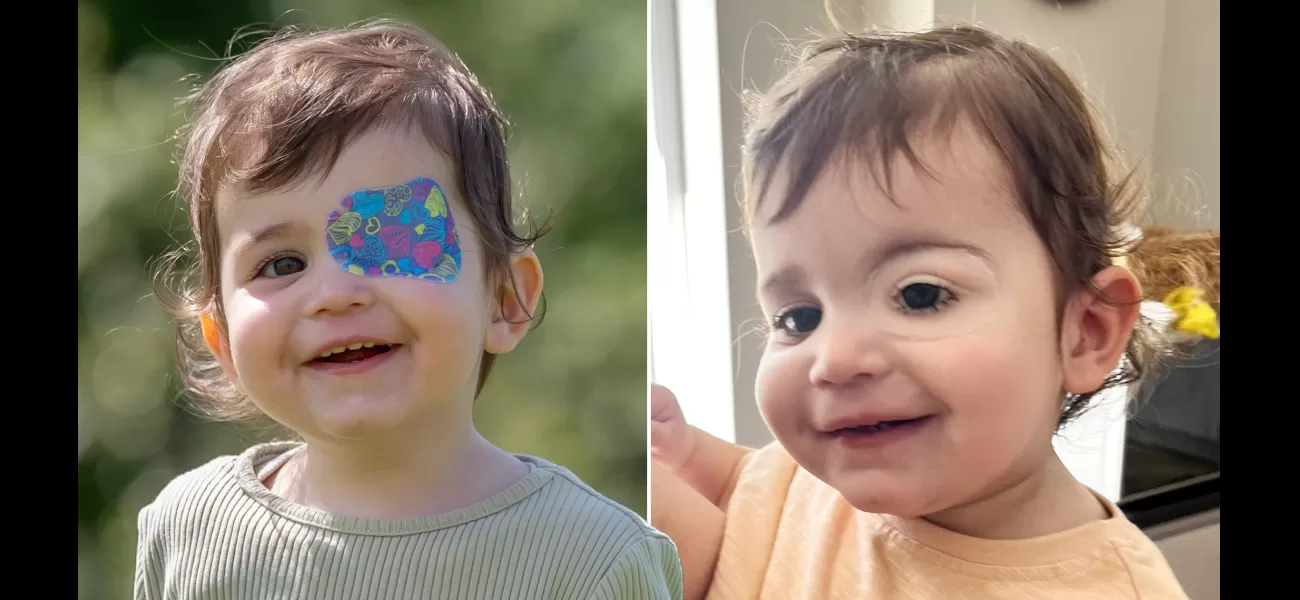 A young child gets new tiny artificial eye after losing one to a tumor.