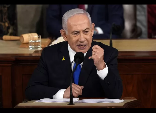 Israeli Prime Minister Netanyahu demands alliance with US in passionate address to Congress.