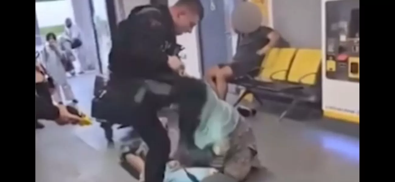 Police officer caught on camera brutally stomping on man's head, causing shock and outrage.