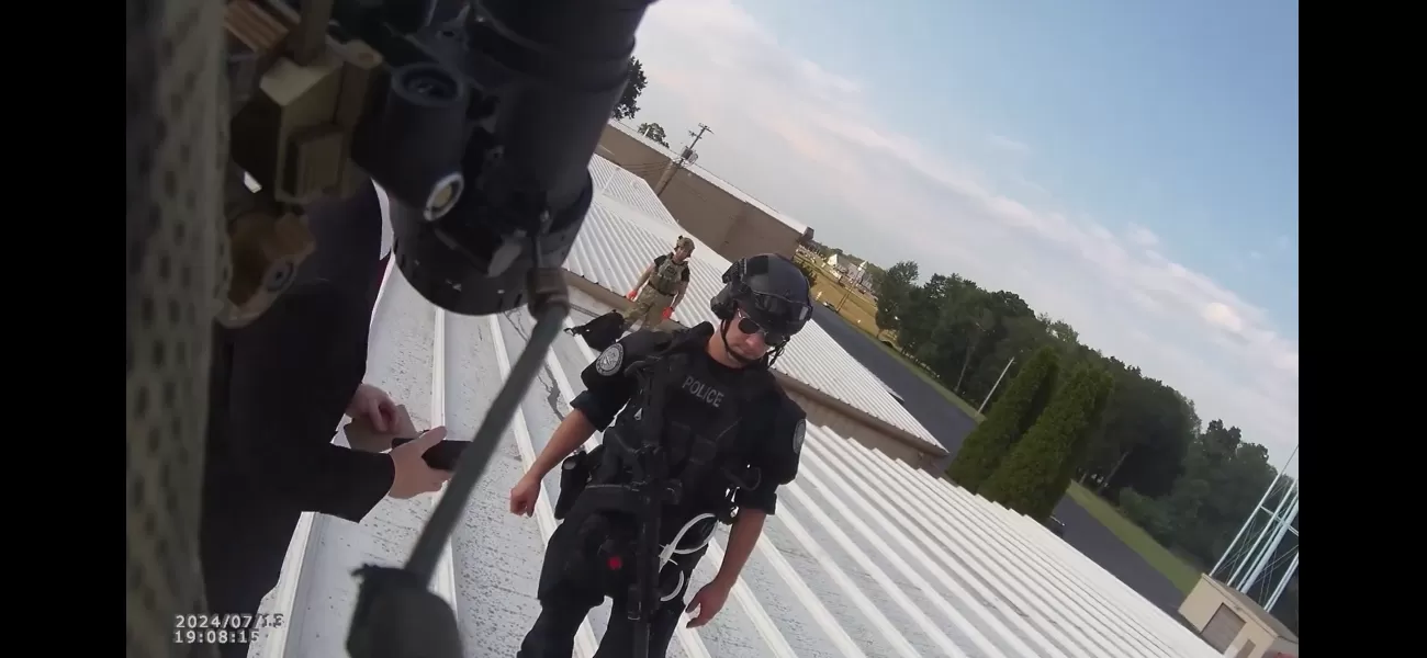Video footage of a gunman's death captured by a bodycam worn by a secret service agent.