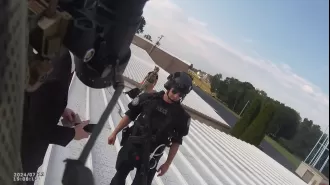 Video footage of a gunman's death captured by a bodycam worn by a secret service agent.