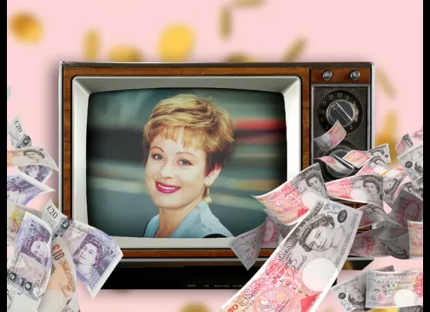 Famous TV star rejoices over making £1.88 from rerun of well-known program.