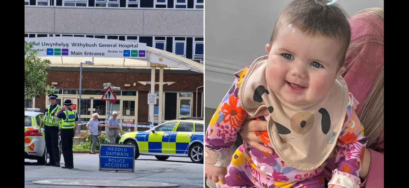 A woman has been accused of a crime after her car fatally struck an eight-month-old baby outside a hospital.