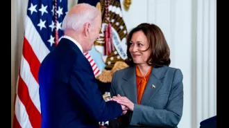 Biden hands over leadership in US speech while Trump lashes out at VP Kamala Harris.