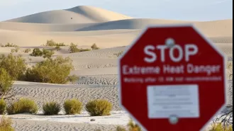 A tourist burned his feet and needed medical attention after walking on the scorching dunes of Death Valley.