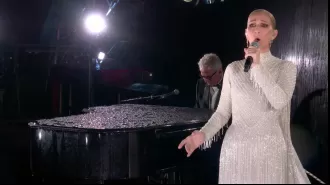 Celine Dion impresses fans with inspiring performance at Paris Olympics under Eiffel Tower.