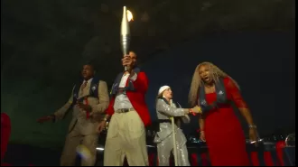 Serena Williams had a tough time on a boat at the Olympics opening ceremony.