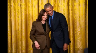 Former President Obama and First Lady Michelle Obama publicly back Kamala Harris, a significant endorsement for her campaign.