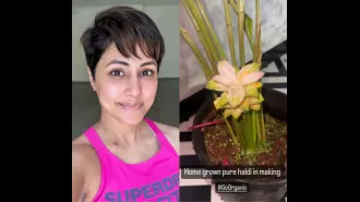 Hina Khan is cultivating turmeric while undergoing cancer treatment.