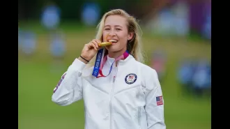 Athletes commonly bite their medals at the Olympics as a playful and symbolic gesture of victory and achievement.