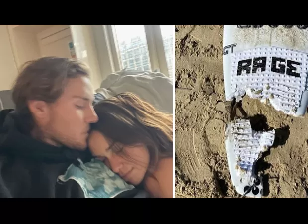 A surfer who survived a great white shark attack shares a message after recovering.