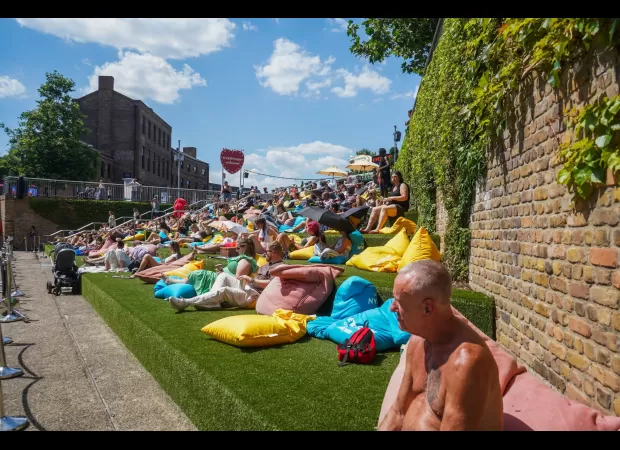 Beautiful weather in London while Bruce Springsteen performs at Wembley Stadium.