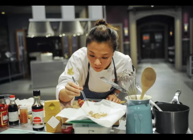 Celebrity cook opts for treatment to fight stage 4 cancer, deciding not to have surgery to remove tongue.