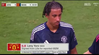 Man Utd's coach Erik ten Hag gives an update on Leny Yoro's injury.