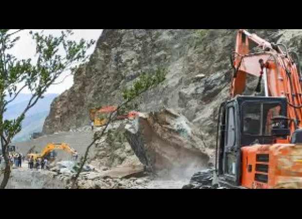 Heavy rain caused a landslide that has isolated 18 villages in Odisha, and the Indian Meteorological Department predicts more rain to come.