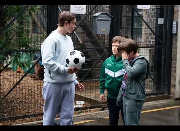 Kat is horrified when Tommy starts threatening the young twins on EastEnders.