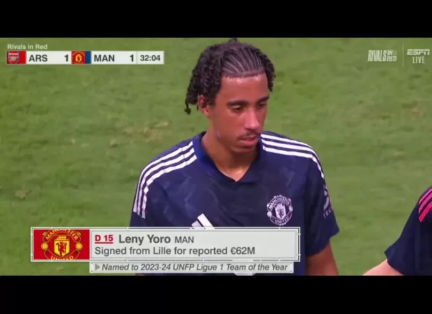 Man Utd's coach Erik ten Hag gives an update on Leny Yoro's injury.