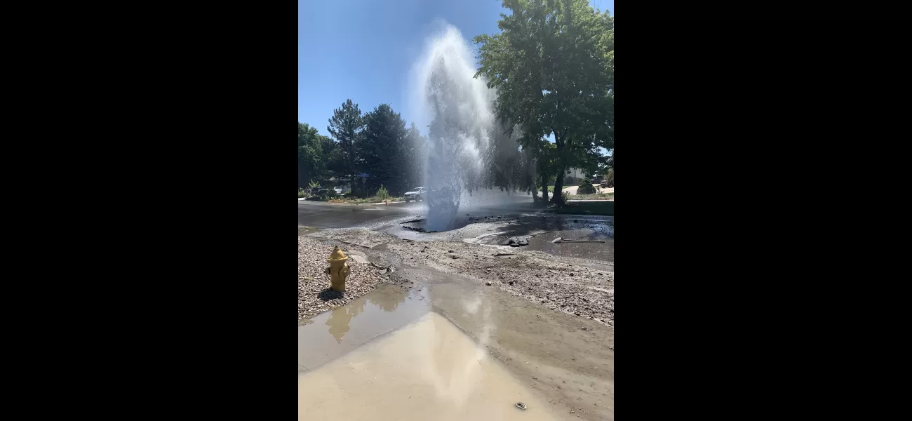 Water pipe rupture creates hole in ground on Centennial street during the weekend.