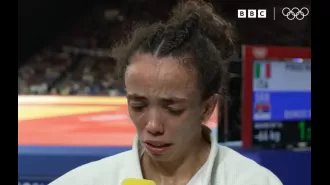 BBC had to end interview with devastated Team GB athlete Chelsie Giles.
