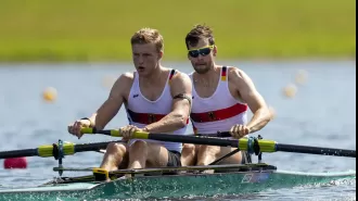 German athlete becomes internet sensation after coincidence is pointed out by viewers watching the Olympics.