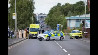 Child is struck by vehicle while running into the street near a wedding.